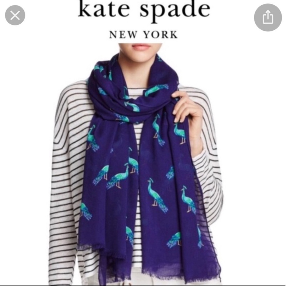 KATE SPADE peacock scarf